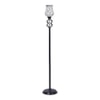 Raven Multicolour Glass Floor Lamp with Black Iron Base