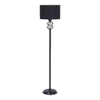 Sierra Black Fabric Floor Lamp with Black Iron Base