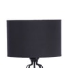 Sierra Black Fabric Floor Lamp with Black Iron Base
