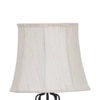 Meadow Off White Fabric Floor Lamp with Black Iron Base