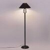Sky Black Fabric Floor Lamp with Black Iron Base