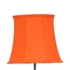 Delta Orange Fabric Floor Lamp with Black Iron Base