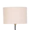 Canyon White Natural Fiber Floor Lamp with Black Iron Base