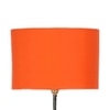 Kevin Orange Fabric Floor Lamp with Black Iron Base