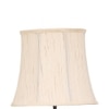 Brian Off White Fabric Floor Lamp with Black Iron Base