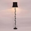 Ronan Black Fabric Floor Lamp with Black Iron Base