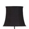 Ronan Black Fabric Floor Lamp with Black Iron Base