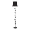 Ronan Black Fabric Floor Lamp with Black Iron Base