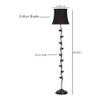 Ronan Black Fabric Floor Lamp with Black Iron Base