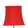 Killian Red Fabric Floor Lamp with Black Iron Base
