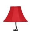 Desmond Red Fabric Floor Lamp with Black Iron Base