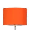 Conner Orange Fabric Floor Lamp with Black Iron Base
