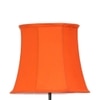 Shawn Orange Fabric Floor Lamp with Black Iron Base