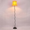 Houston Yellow Fabric Floor Lamp with Black Iron Base