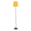 Houston Yellow Fabric Floor Lamp with Black Iron Base