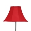 Lachlan Red Fabric Floor Lamp with Black Iron Base