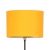 Melvin Yellow Fabric Floor Lamp with Black Iron Base