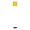 Braydon Yellow Fabric Floor Lamp with Black Iron Base