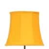 Braydon Yellow Fabric Floor Lamp with Black Iron Base