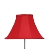 Cillian Red Fabric Floor Lamp with Black Iron Base