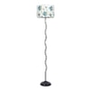 Larkin Multicolour Fabric Floor Lamp with Black Iron Base