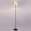 Larkin Multicolour Fabric Floor Lamp with Black Iron Base
