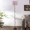 Cormac Multicolour Fabric Floor Lamp with Black Iron Base