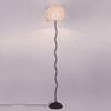 Cormac Multicolour Fabric Floor Lamp with Black Iron Base