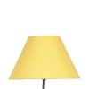 Dingo Yellow Fabric Floor Lamp with Black Iron Base