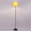 Dingo Yellow Fabric Floor Lamp with Black Iron Base