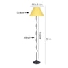 Dingo Yellow Fabric Floor Lamp with Black Iron Base