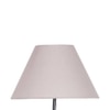Karinya Grey Fabric Floor Lamp with Black Iron Base