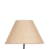 Simona Beige Natural Fiber Floor Lamp with Black Iron Base