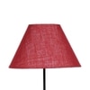 Dora Maroon Natural Fiber Floor Lamp with Black Iron Base