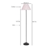 Sonya Multicolour Fabric Floor Lamp with Black Iron Base