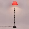 Vander Orange Fabric Floor Lamp with Black Iron Base