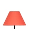 Vander Orange Fabric Floor Lamp with Black Iron Base