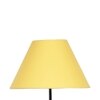 Cathy Yellow Fabric Floor Lamp with Black Iron Base