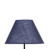 Bernice Blue Natural Fiber Floor Lamp with Black Iron Base