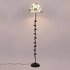 Teofila Multicolour Fabric Floor Lamp with Black Iron Base