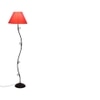 Sybel Orange Fabric Floor Lamp with Black Iron Base