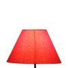 Sybel Orange Fabric Floor Lamp with Black Iron Base