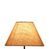 Athie Beige Natural Fiber Floor Lamp with Black Iron Base