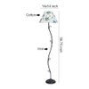 Pesina Multicolour Fabric Floor Lamp with Black Iron Base