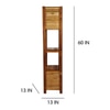 Antilia Beige Solid Wood Floor Lamp with Beige Solid Wood Base