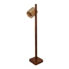 HexSpot Beige Solid Wood Floor Lamp with Beige Solid Wood Base