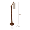 Hinge Beige Jute Floor Lamp with Beige Jute Base