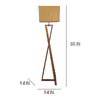 Catapult Beige Jute Floor Lamp with Beige Jute Base