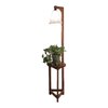 Accent Beige Jute Floor Lamp with Beige Jute Base