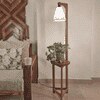 Accent Beige Jute Floor Lamp with Beige Jute Base